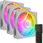 CoolerMaster Mobius 120P Case Fan με ARGB Φωτισμό και Σύνδεση 4-Pin PWM 3τμχ Λευκό