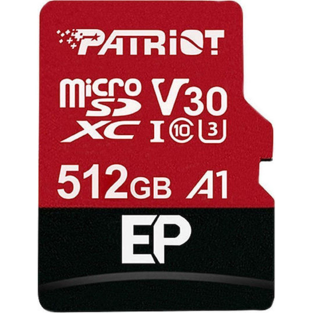 Patriot EP microSDXC 512GB Class 10 U3 V30 A1 UHS-I