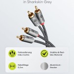 Wentronic Cable 2x RCA male - 2x RCA male 0.5m 65291