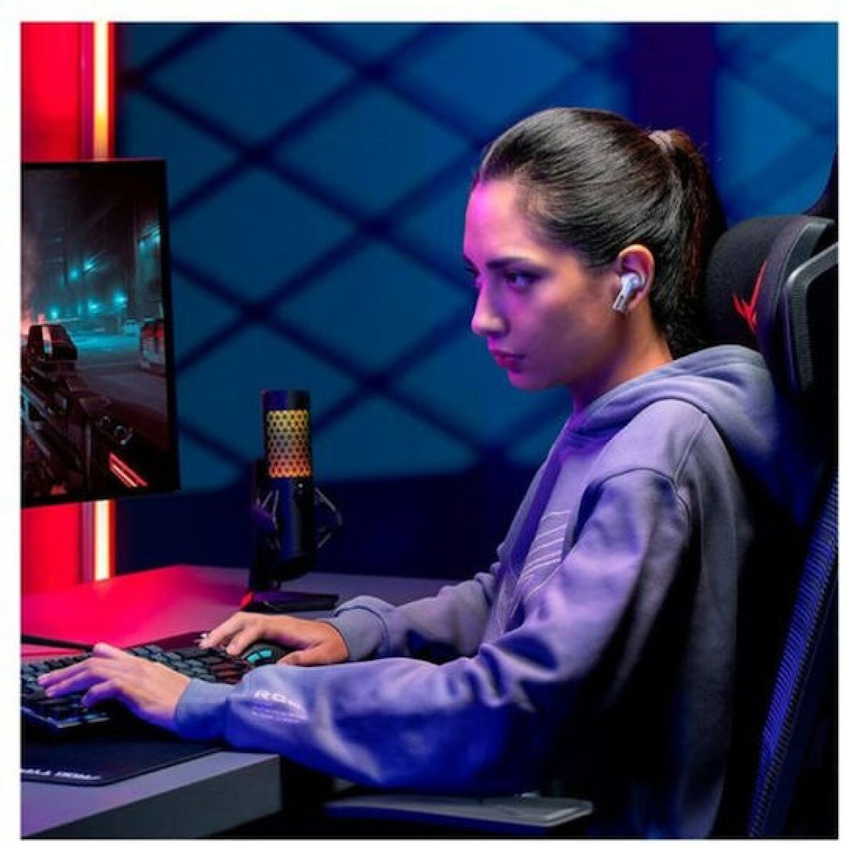 Asus ROG Cetra SpeedNova Ασύρματο In Ear Gaming Headset με σύνδεση USB Λευκό