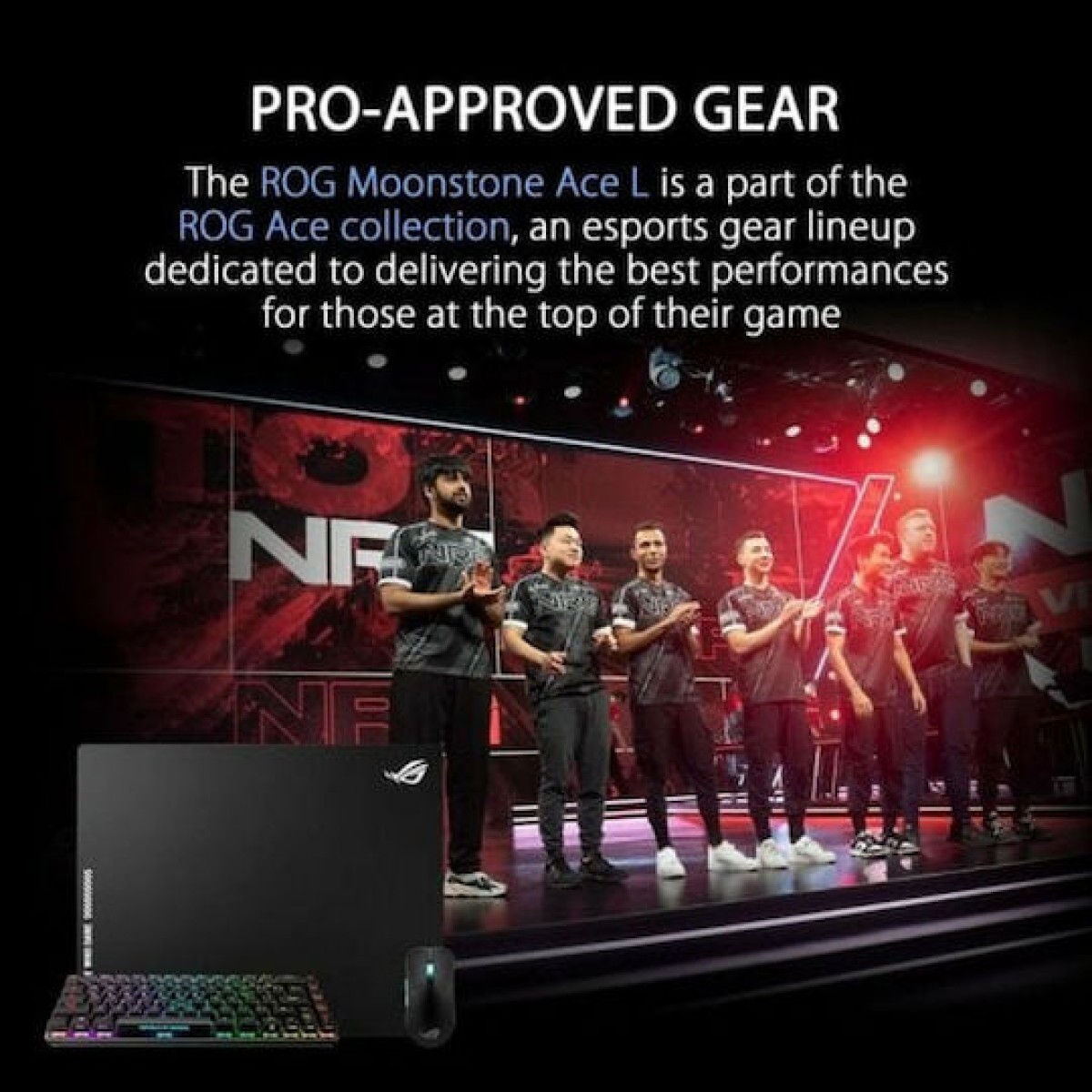 Asus Moonstone Ace L Black Edition Mouse Pad Μαύρο