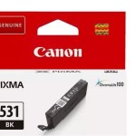 Canon CLI-531BK Γνήσιο Μελάνι Εκτυπωτή InkJet Μαύρο (6118C001)