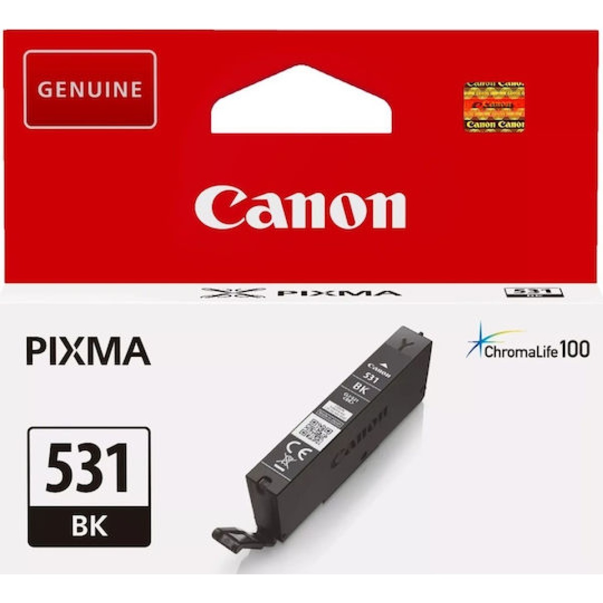 Canon CLI-531BK Γνήσιο Μελάνι Εκτυπωτή InkJet Μαύρο (6118C001)