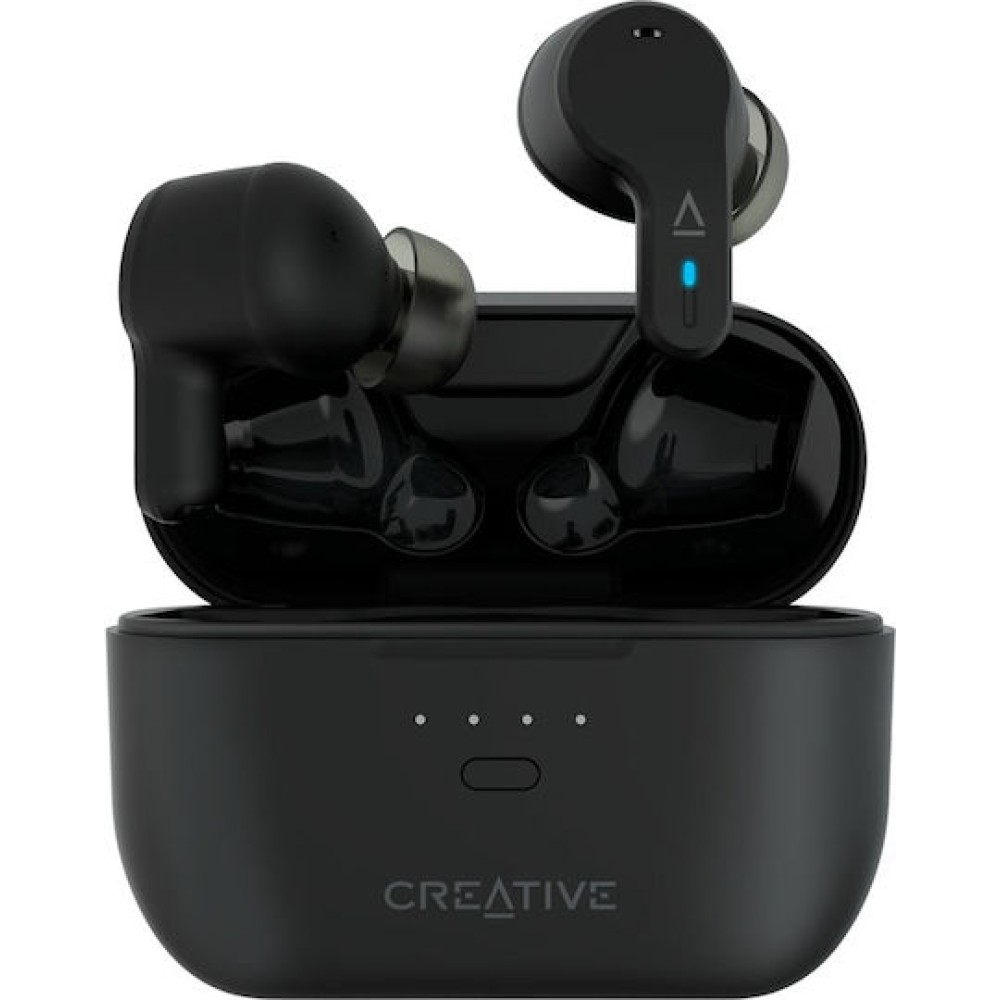 Creative Zen Air Pro In-ear Bluetooth Handsfree Ακουστικά με Αντοχή στον Ιδρώτα και Θήκη Φόρτισης Μαύρα
