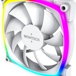 Montech AX120 Case Fan με ARGB Φωτισμό και Σύνδεση 3-Pin / 4-Pin PWM Λευκό