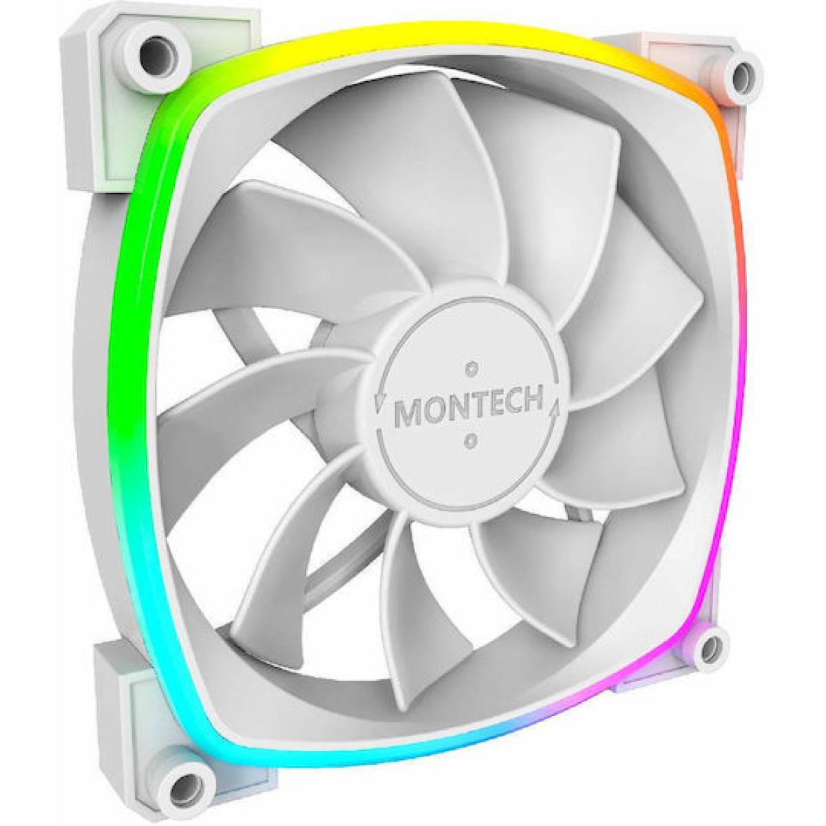 Montech RX120 Case Fan με ARGB Φωτισμό και Σύνδεση 4-Pin PWM Λευκό