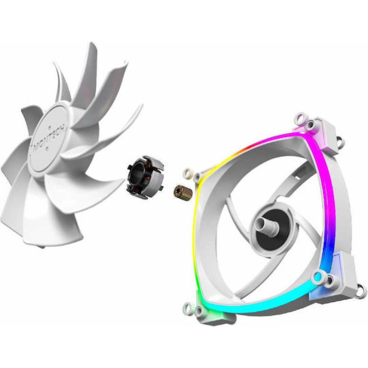 Montech RX120 Case Fan με ARGB Φωτισμό και Σύνδεση 4-Pin PWM Λευκό