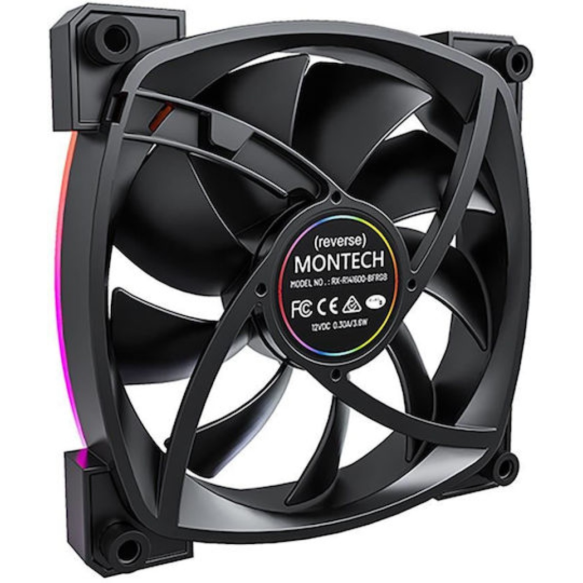 Montech RX140 Case Fan με ARGB Φωτισμό και Σύνδεση 4-Pin PWM