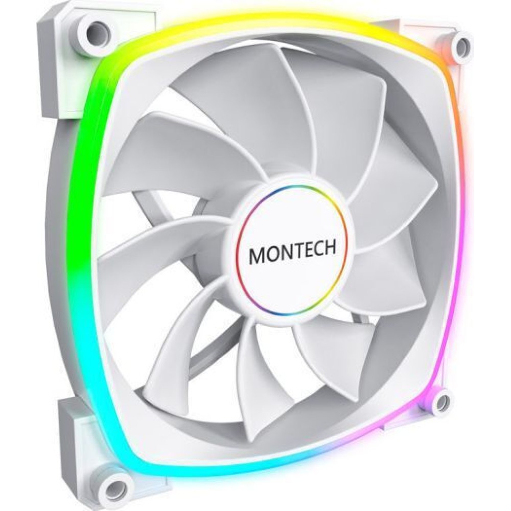 Montech RX140 Case Fan με ARGB Φωτισμό και Σύνδεση 4-Pin PWM Λευκό