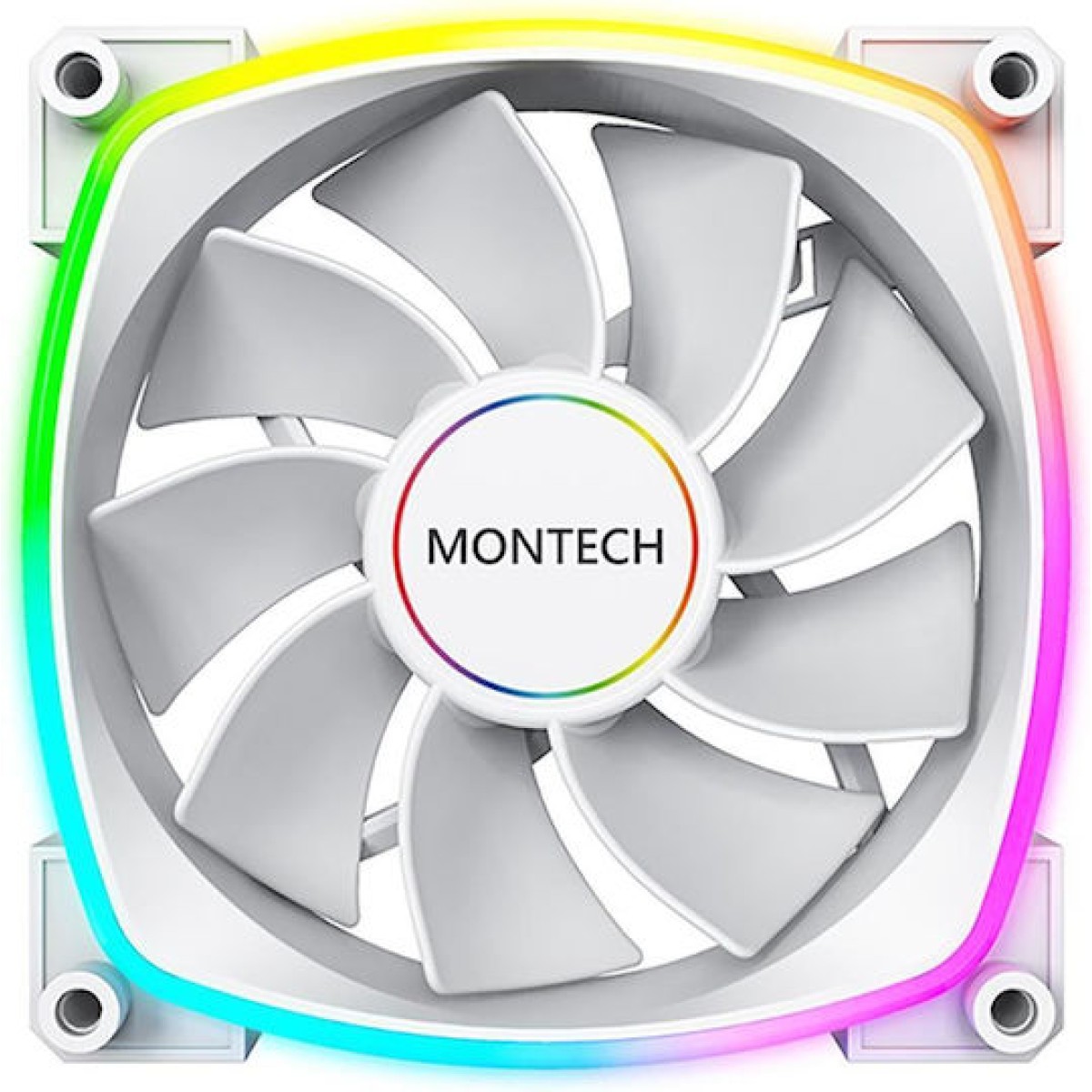 Montech RX140 Case Fan με ARGB Φωτισμό και Σύνδεση 4-Pin PWM Λευκό