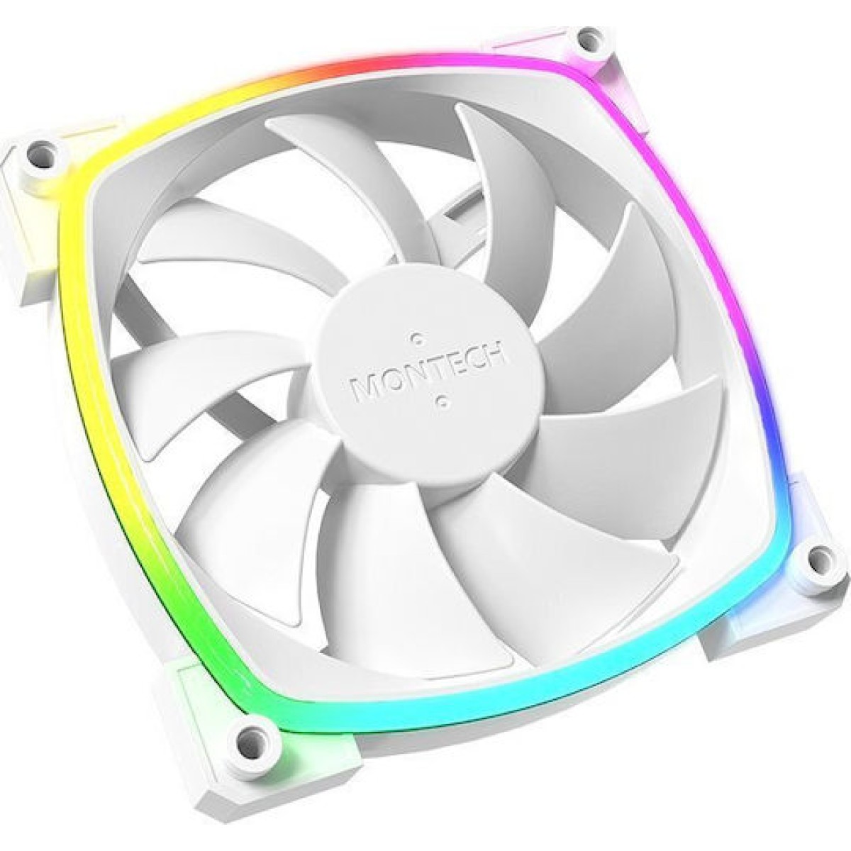 Montech Case Fan 120mm με ARGB Φωτισμό και Σύνδεση 4-Pin PWM 3τμχ Λευκό