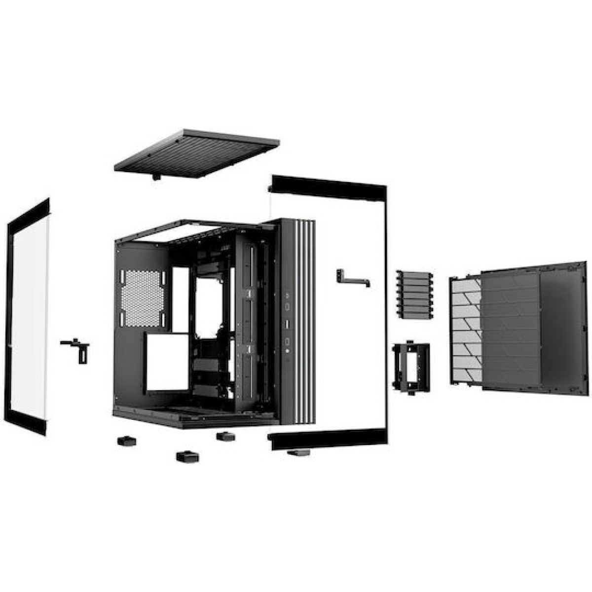 Be Quiet Light Base 600 DX Gaming Midi Tower Κουτί Υπολογιστή με Πλαϊνό Παράθυρο και RGB Φωτισμό Μαύρο