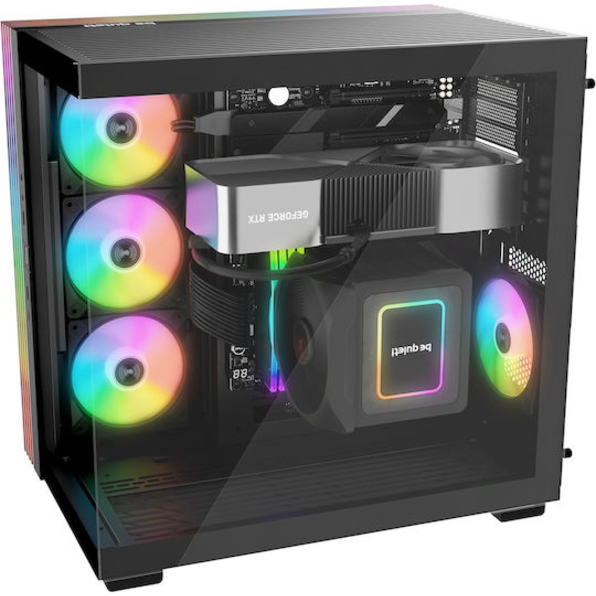 Be Quiet Light Base 600 LX Gaming Midi Tower Κουτί Υπολογιστή με Πλαϊνό Παράθυρο και RGB Φωτισμό Μαύρο