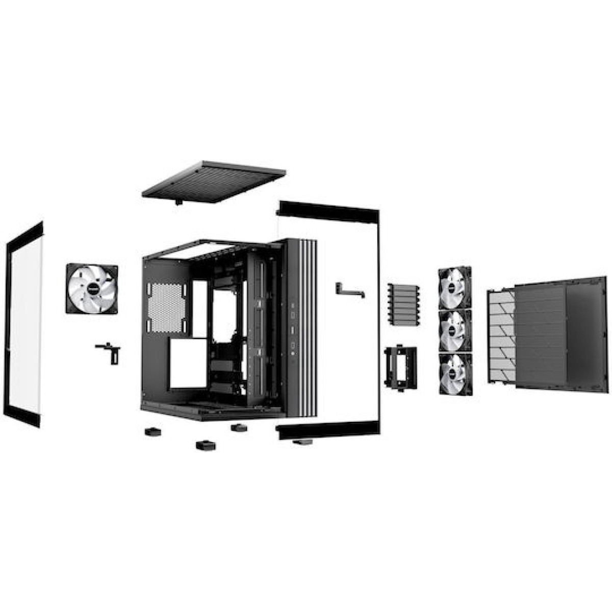 Be Quiet Light Base 600 LX Gaming Midi Tower Κουτί Υπολογιστή με Πλαϊνό Παράθυρο και RGB Φωτισμό Μαύρο