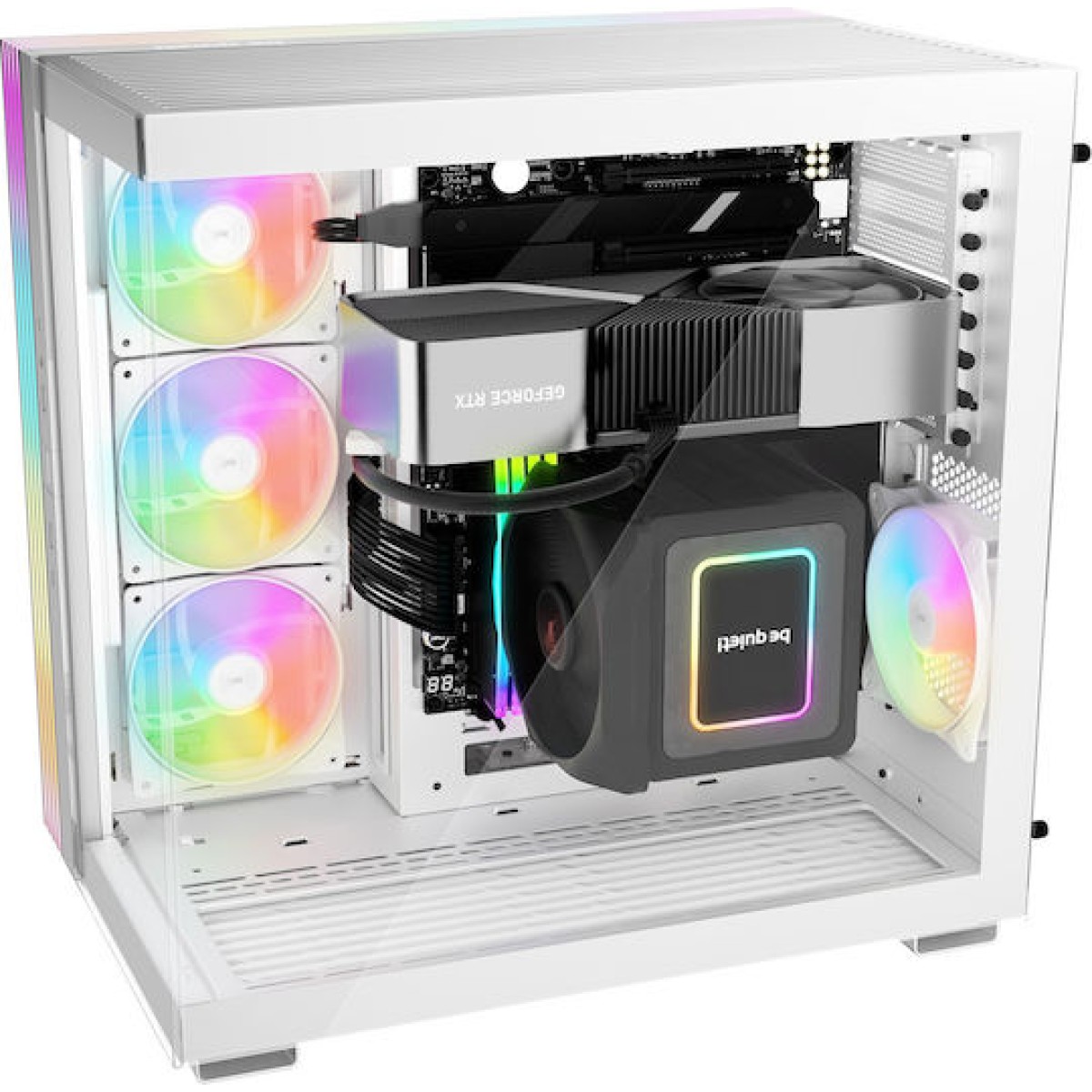 Be Quiet Light Base 600 LX Gaming Midi Tower Κουτί Υπολογιστή με Πλαϊνό Παράθυρο και RGB Φωτισμό Λευκό