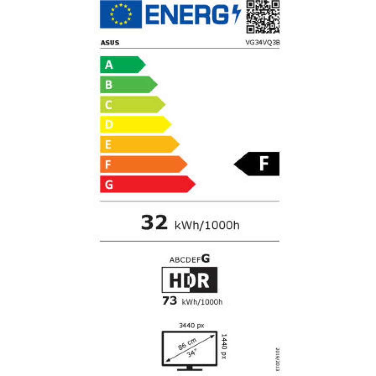 Asus TUF Gaming VG34VQL3B VA HDR Curved Gaming Monitor 34