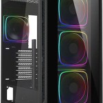 Sharkoon AK5G RGB Gaming Midi Tower Κουτί Υπολογιστή με Πλαϊνό Παράθυρο Μαύρο