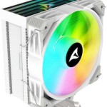 Sharkoon A50 Ψύκτρα Επεξεργαστή για Socket AM4/AM5/1200/115x/1700 με RGB Φωτισμό Λευκή