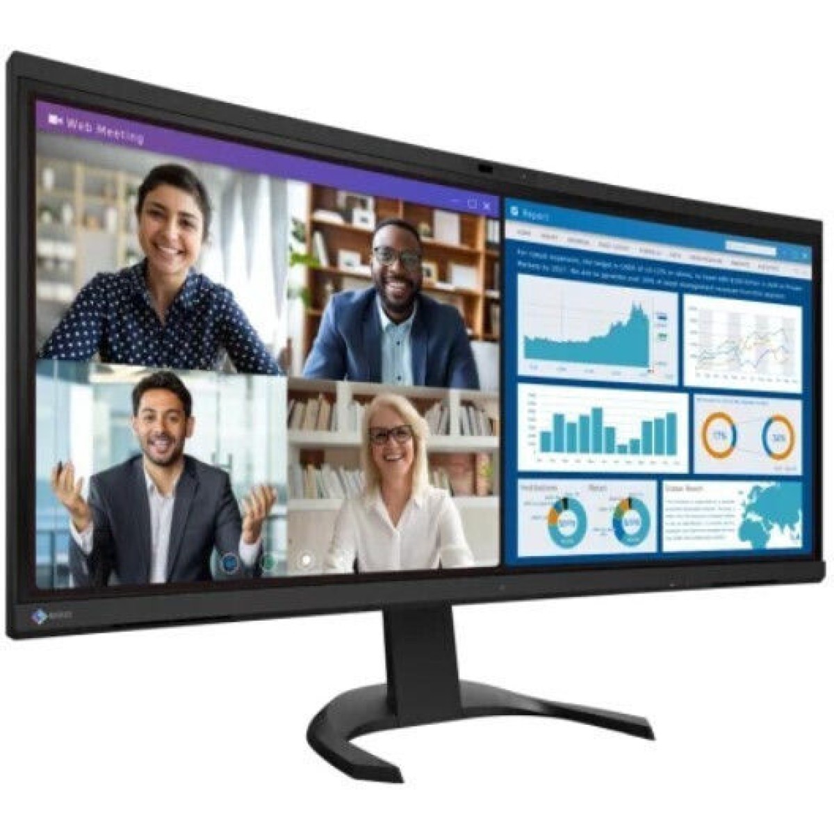 Eizo FlexScan EV3450XC-BK Ultrawide HDR Curved Monitor 34.1
