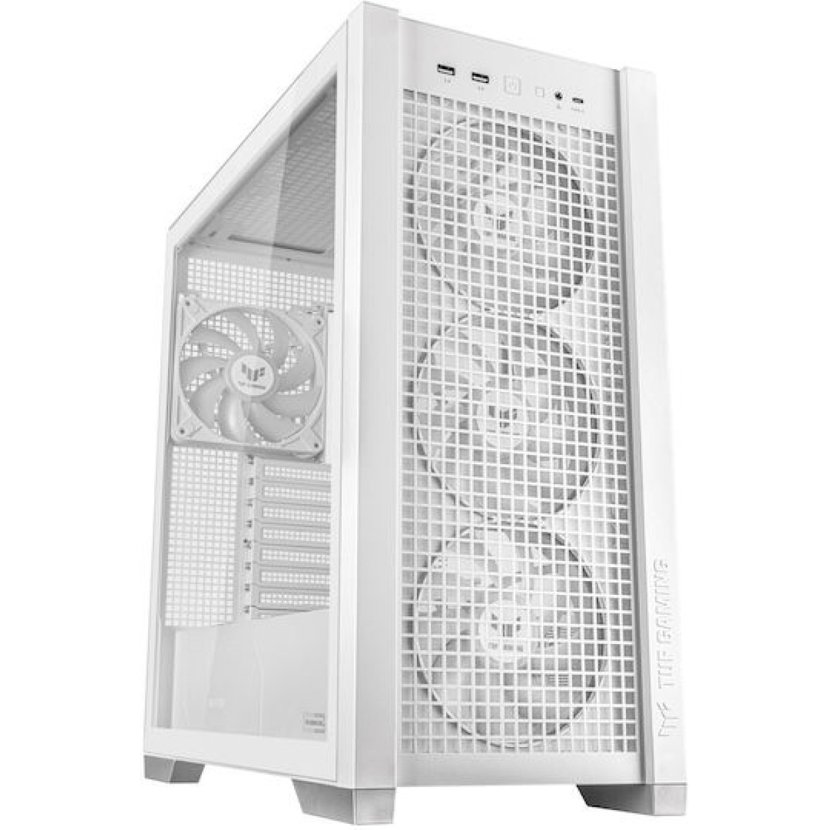 Asus TUF Gaming GT302 ARGB Midi Tower Κουτί Υπολογιστή με Πλαϊνό Παράθυρο Λευκό