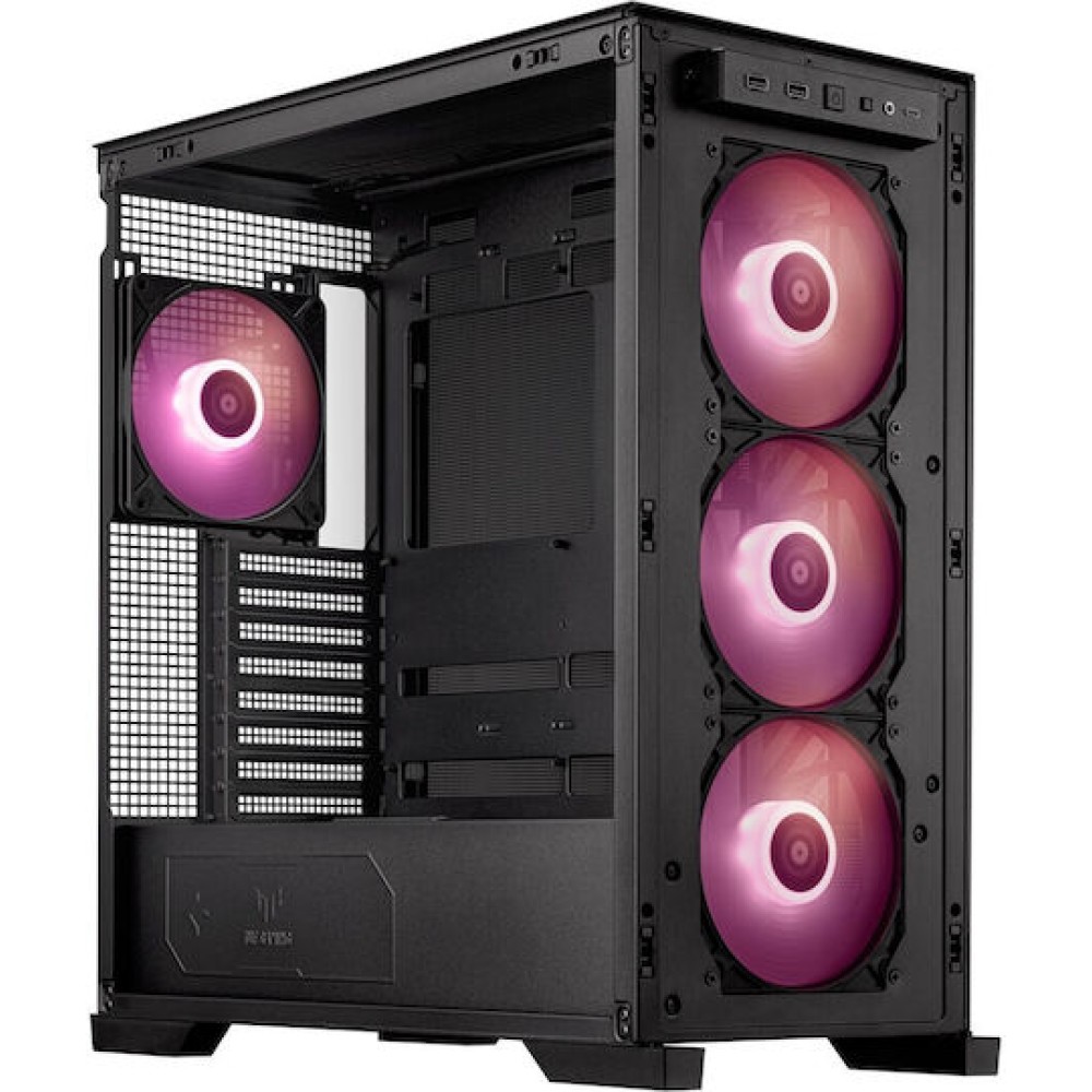 Asus TUF Gaming GT302 ARGB Midi Tower Κουτί Υπολογιστή με Πλαϊνό Παράθυρο Μαύρο