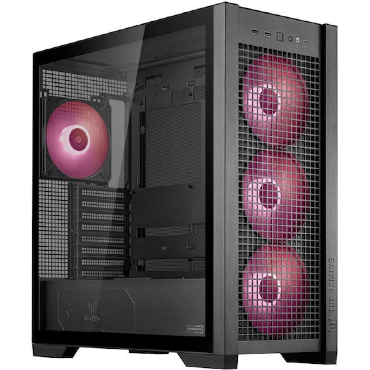 Asus TUF Gaming GT302 ARGB Midi Tower Κουτί Υπολογιστή με Πλαϊνό Παράθυρο Μαύρο