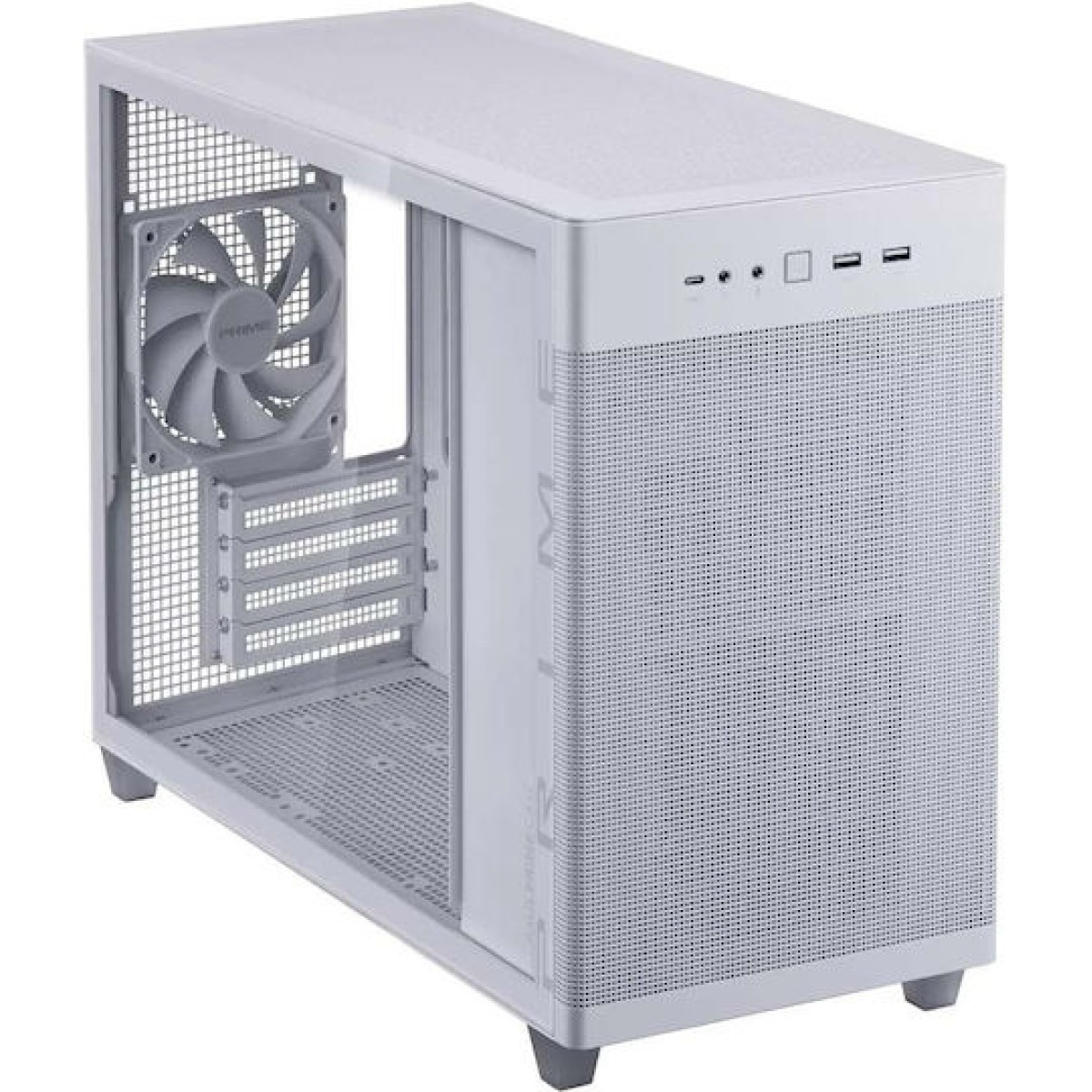 Asus Prime AP201 TG Gaming Micro Tower Κουτί Υπολογιστή με Πλαϊνό Παράθυρο White