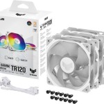 Asus TUF Gaming TR120 ARGB Case Fan με Σύνδεση 4-Pin PWM 3τμχ Λευκό