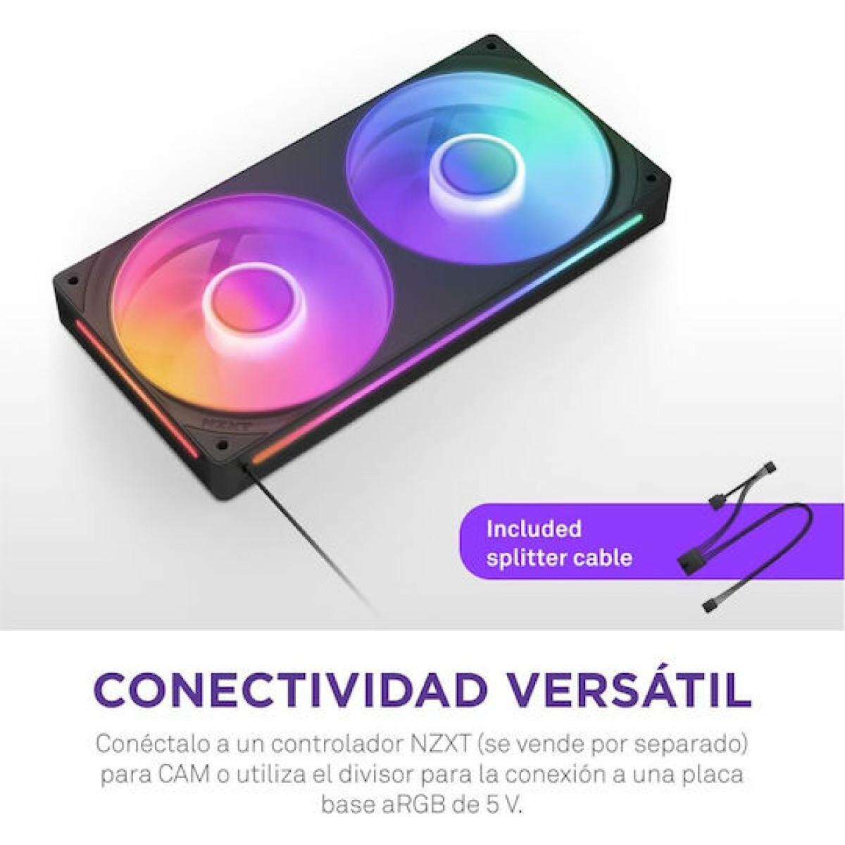 NZXT F240 RGB Core Case Fan με Σύνδεση 4-Pin PWM / 4-pin NZXT RGB