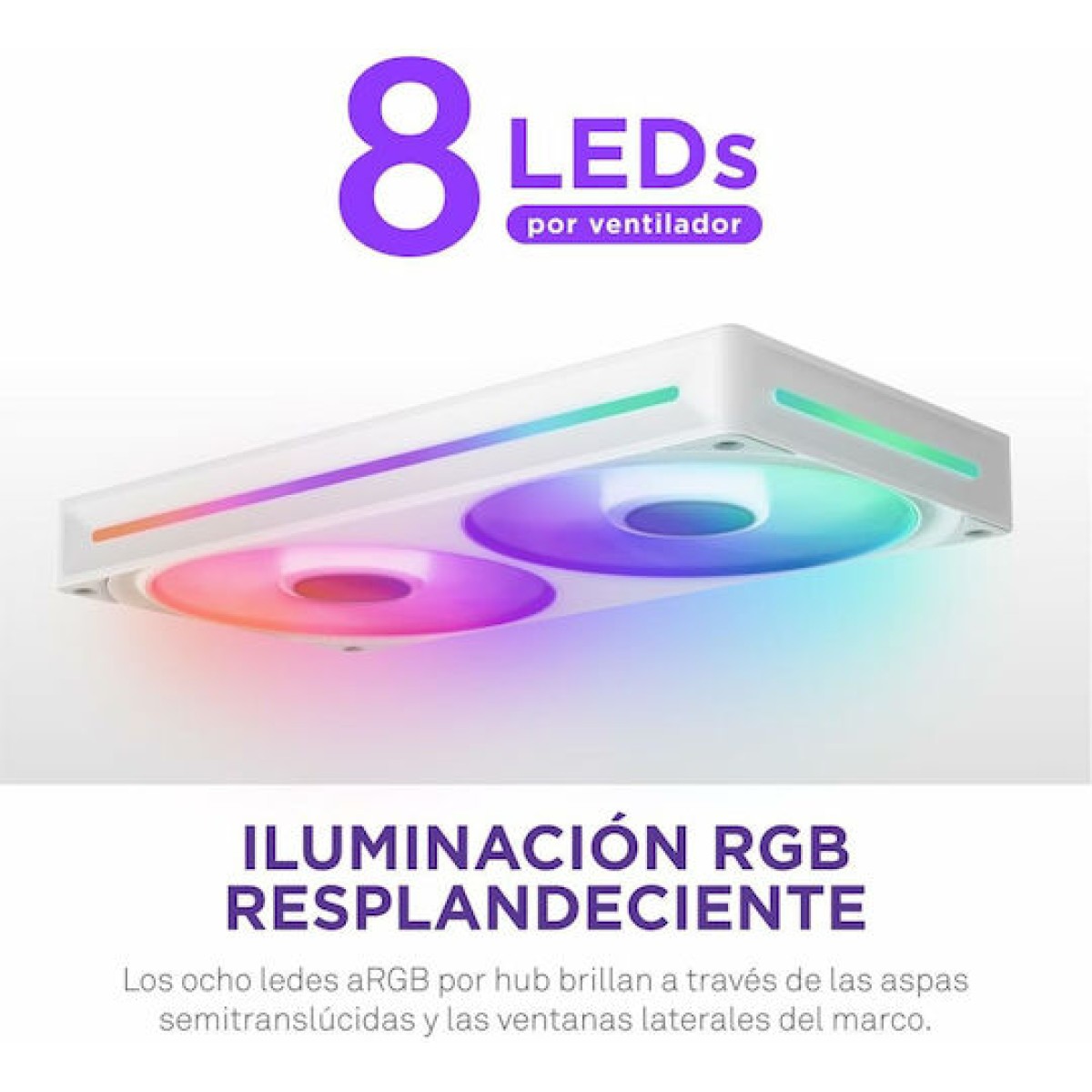 NZXT RF-U24HF-W1 Case Fan 240mm με ARGB Φωτισμό και Σύνδεση 4-Pin PWM / 4-pin NZXT RGB Λευκό