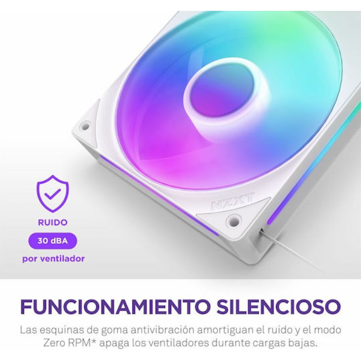 NZXT F360 RGB Core Case Fan με Σύνδεση 4-Pin PWM / 4-pin NZXT RGB Λευκό