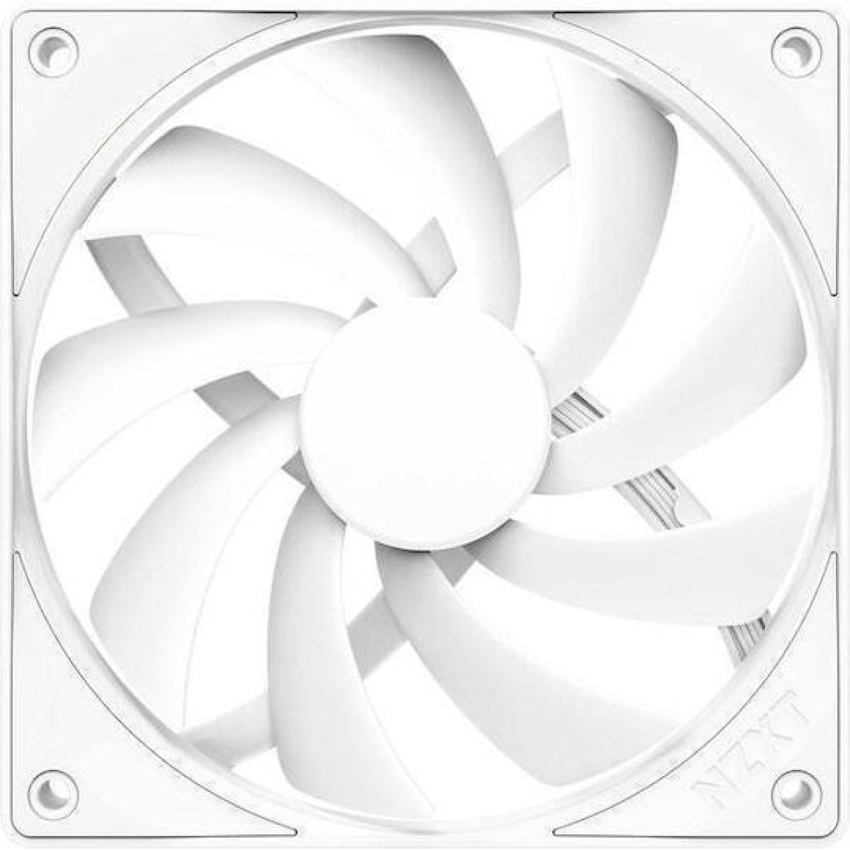 NZXT F120Q Case Fan με Λευκό Φωτισμό και Σύνδεση 4-Pin PWM Λευκό