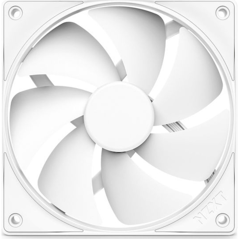 NZXT F120P Case Fan με Λευκό Φωτισμό και Σύνδεση 4-Pin PWM Λευκό