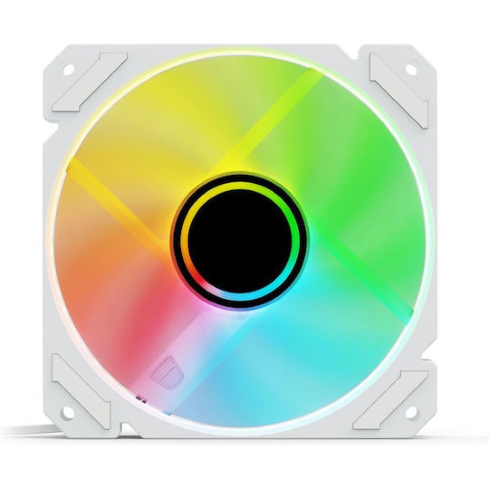 Sharkoon SHARK Mirror RGB PWM Case Fan 120mm με Σύνδεση 4-Pin Λευκό