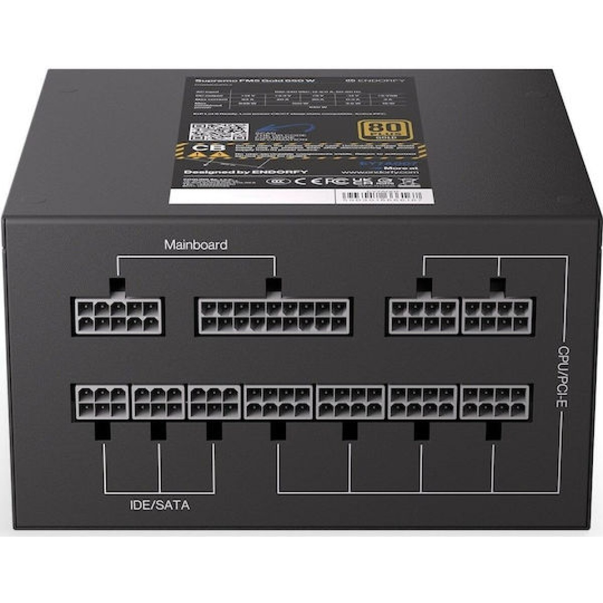 Endorfy Supremo FM5 650W Μαύρο Τροφοδοτικό Υπολογιστή Full Modular 80 Plus Gold