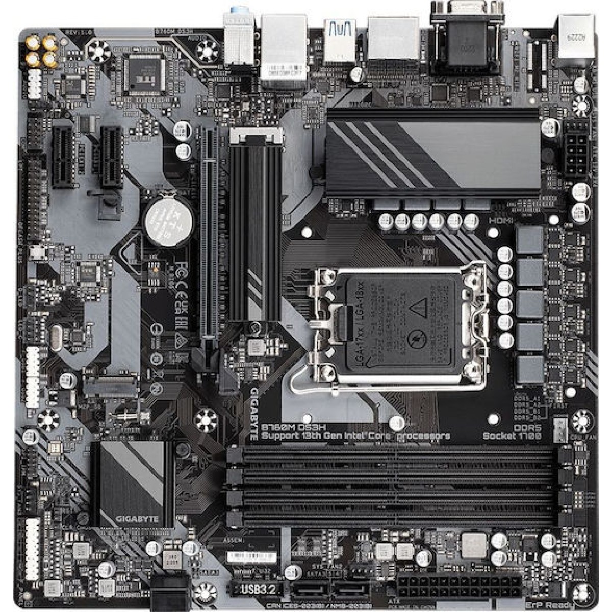 Gigabyte B760M DS3H rev. 1.0 Motherboard Micro ATX με Intel 1700 Socket