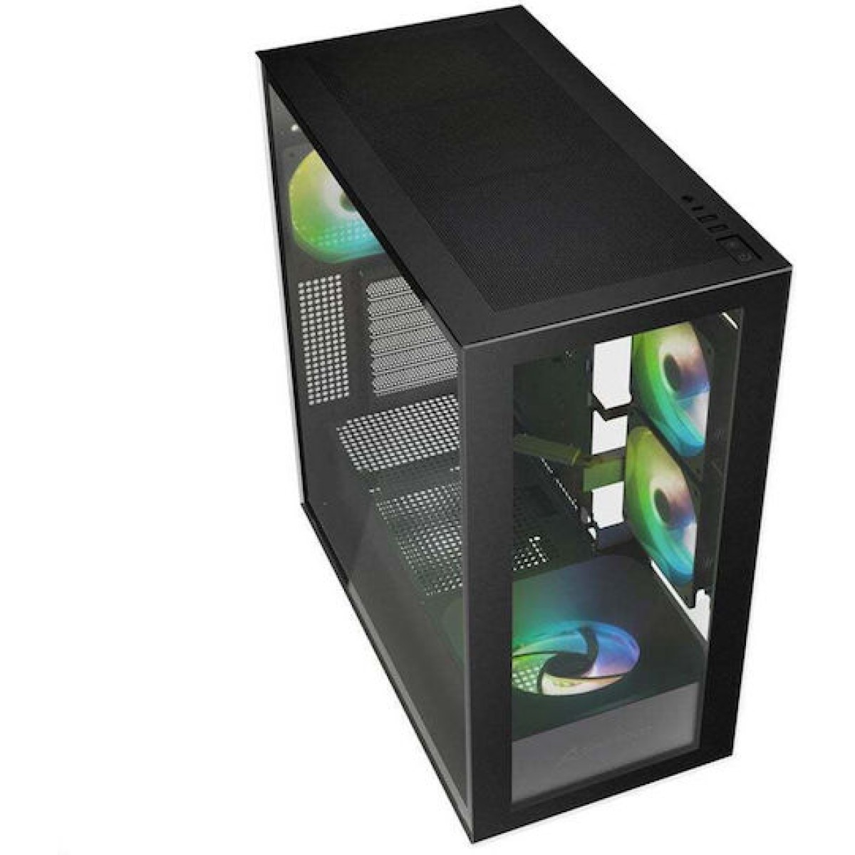 Sharkoon Rebel C60 RGB Gaming Midi Tower Κουτί Υπολογιστή με Πλαϊνό Παράθυρο Μαύρο