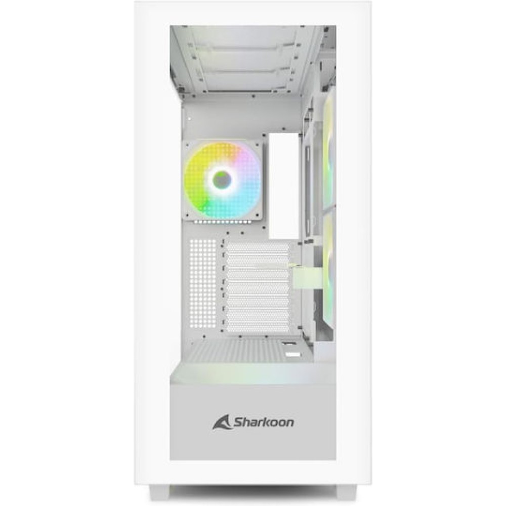 Sharkoon Rebel C60 RGB Gaming Midi Tower Κουτί Υπολογιστή με Πλαϊνό Παράθυρο Λευκό