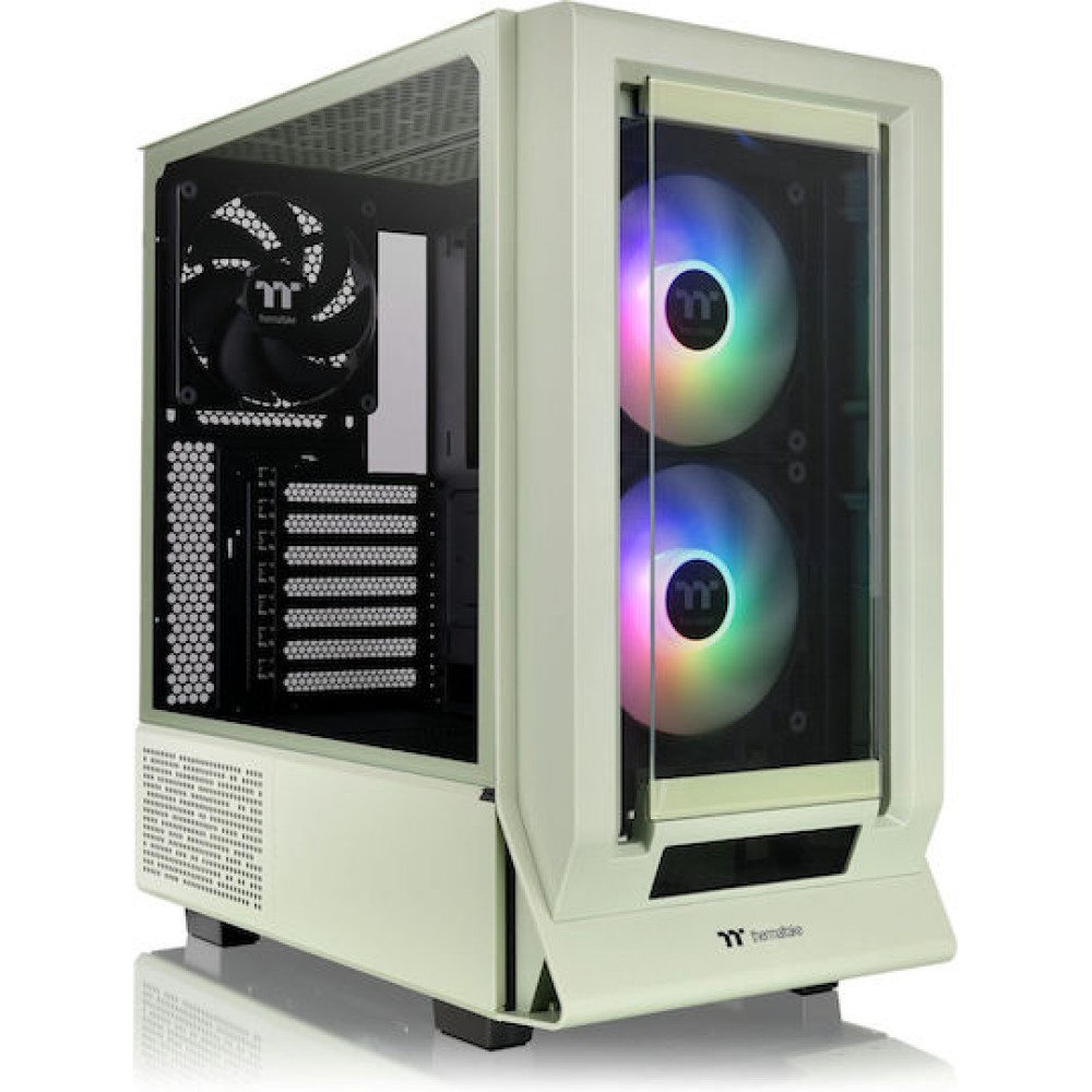 Thermaltake Ceres 350 MX Gaming Midi Tower Κουτί Υπολογιστή με Πλαϊνό Παράθυρο και RGB Φωτισμό Matcha Green