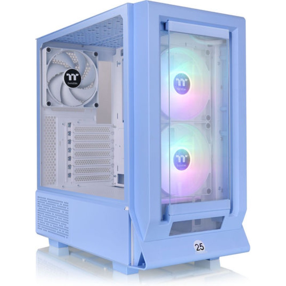 Thermaltake Ceres 350 MX Gaming Midi Tower Κουτί Υπολογιστή με Πλαϊνό Παράθυρο και RGB Φωτισμό Hydrangea Blue