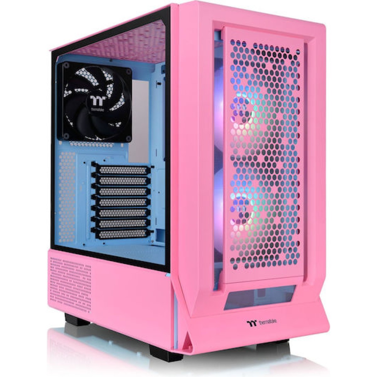 Thermaltake Ceres 350 MX Gaming Midi Tower Κουτί Υπολογιστή με Πλαϊνό Παράθυρο και RGB Φωτισμό Bubble Pink