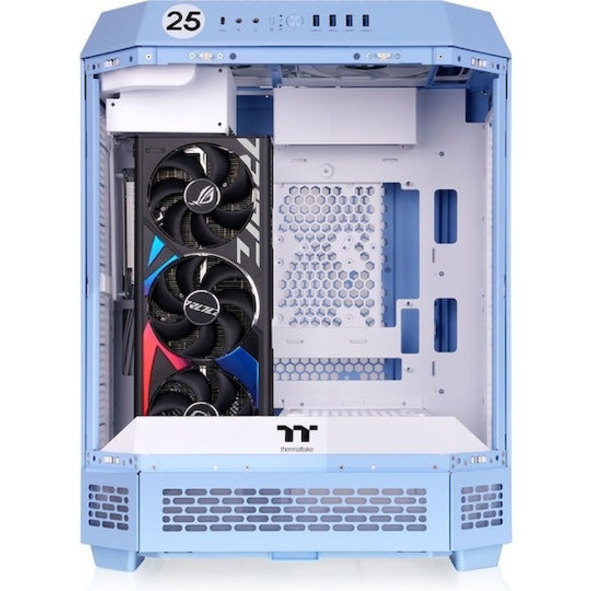 Thermaltake The Tower 600 Midi Tower Κουτί Υπολογιστή με Πλαϊνό Παράθυρο Μπλε