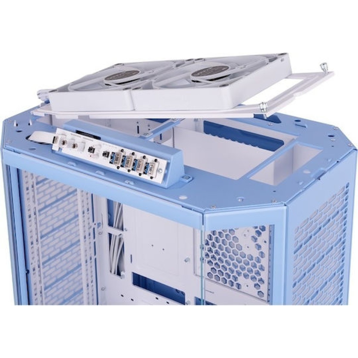 Thermaltake The Tower 600 Midi Tower Κουτί Υπολογιστή με Πλαϊνό Παράθυρο Μπλε