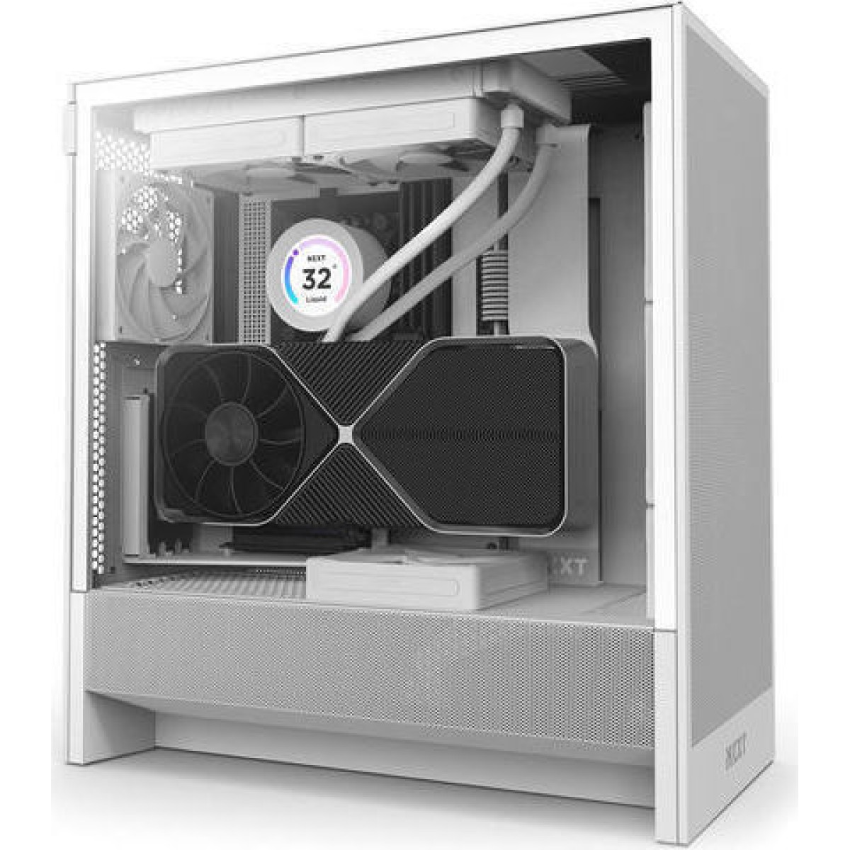 NZXT H5 Flow Midi Tower Κουτί Υπολογιστή με Πλαϊνό Παράθυρο Λευκό