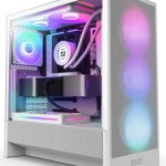 NZXT H5 Flow RGB Midi Tower Κουτί Υπολογιστή Λευκό