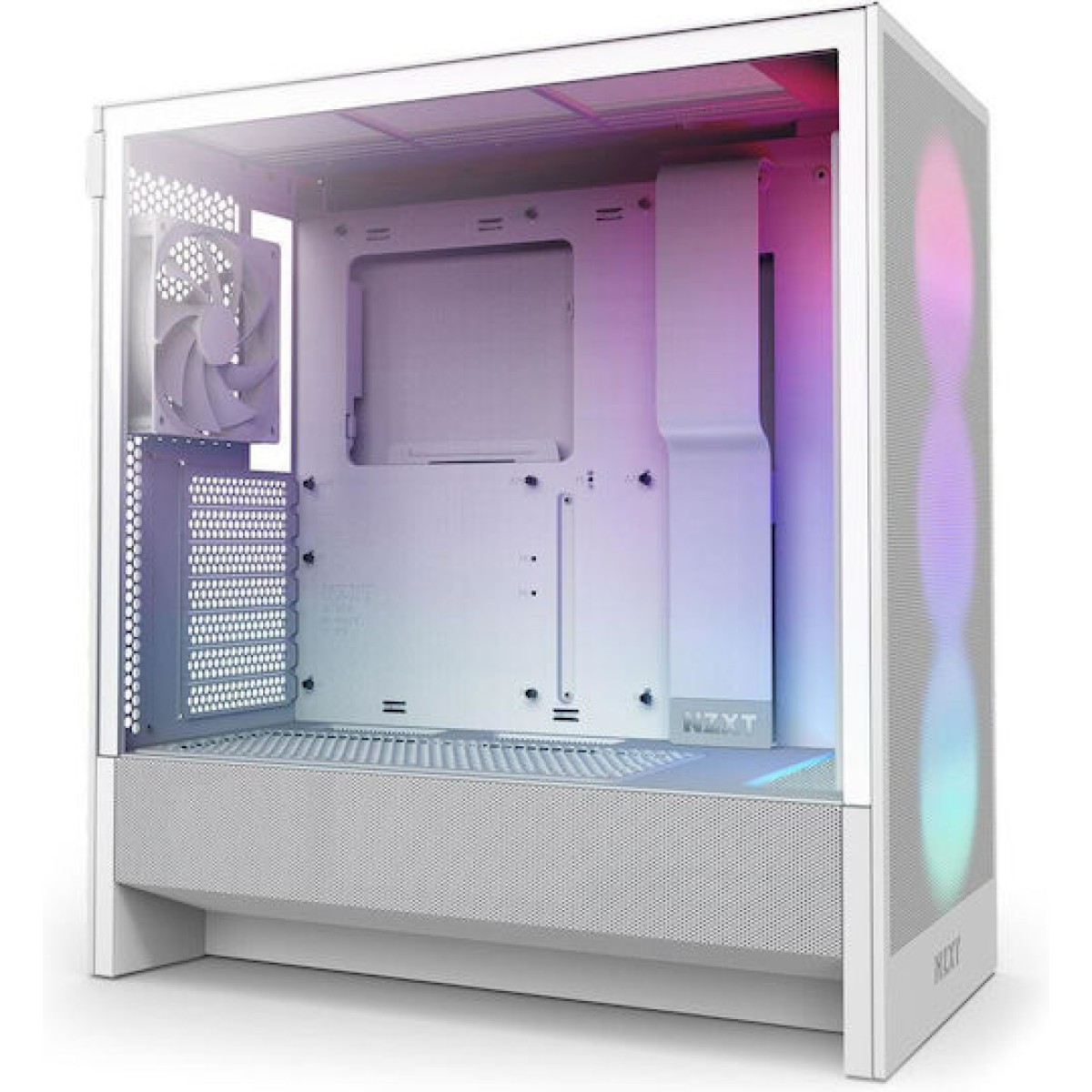 NZXT H5 Flow RGB Midi Tower Κουτί Υπολογιστή Λευκό