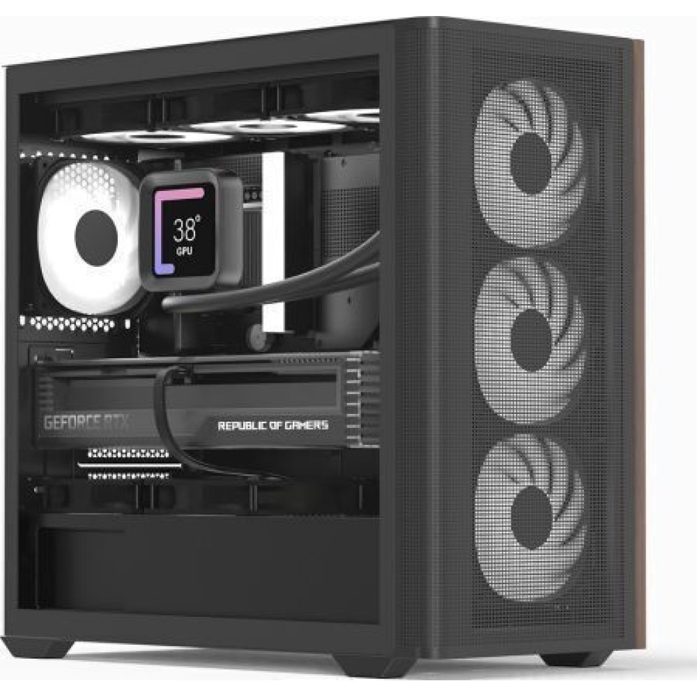 Aerocool D301A V2 Gaming Mini Tower Κουτί Υπολογιστή με Πλαϊνό Παράθυρο και RGB Φωτισμό Μαύρο
