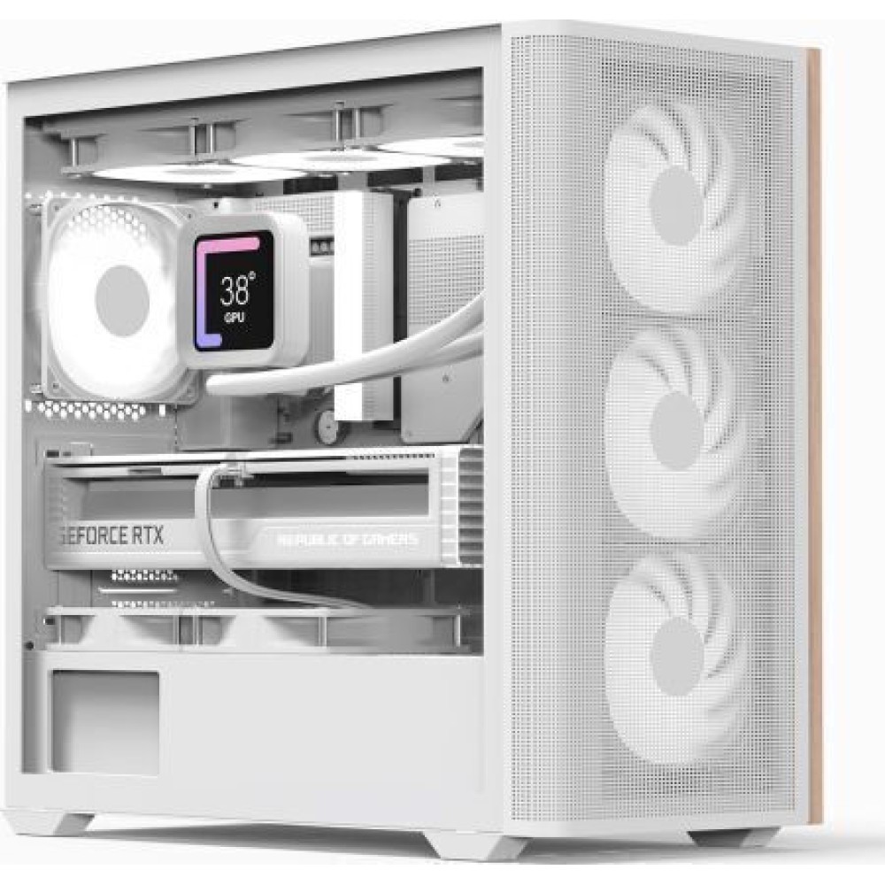 Aerocool D301A V2 Gaming Mini Tower Κουτί Υπολογιστή με Πλαϊνό Παράθυρο και RGB Φωτισμό Λευκό