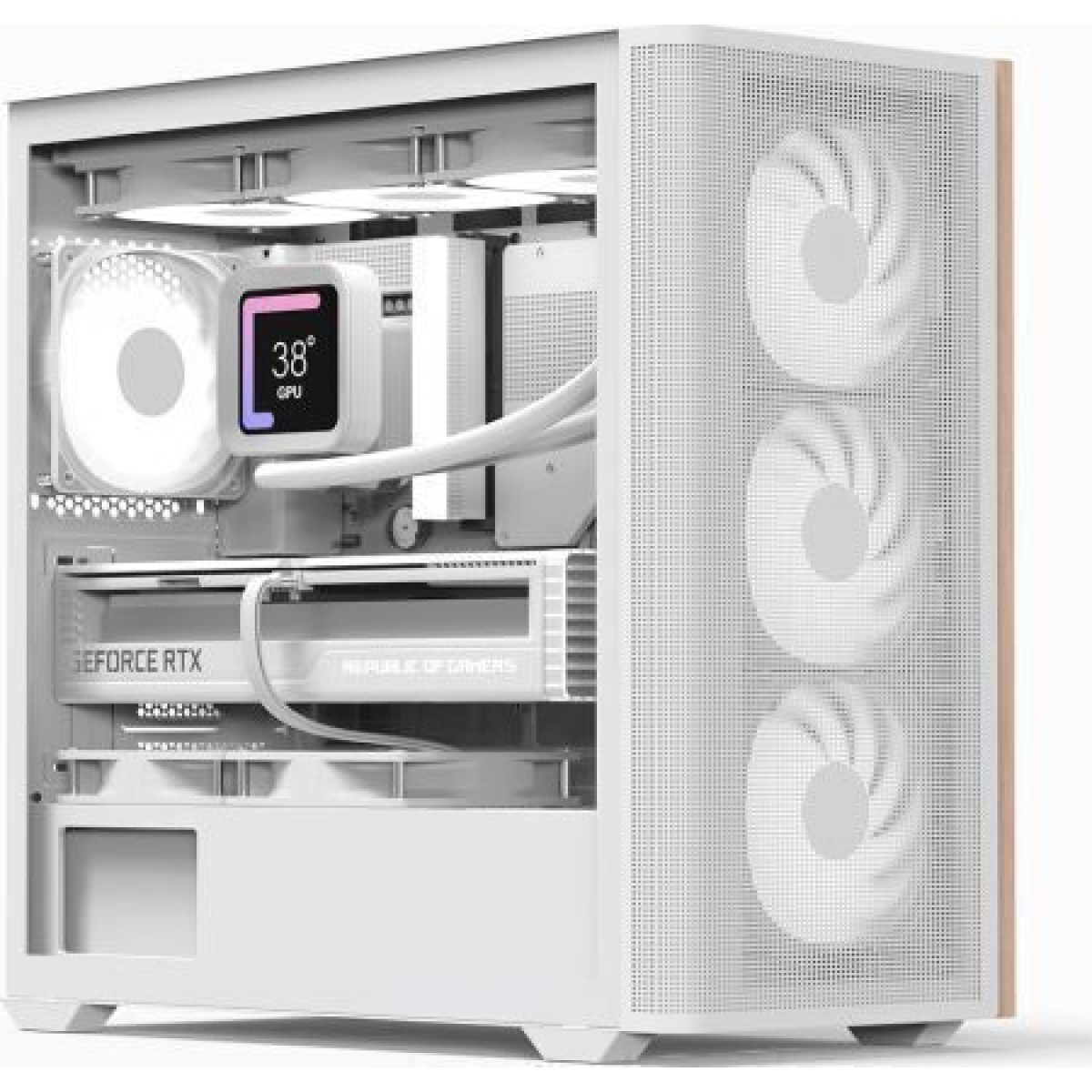 Aerocool D301A V2 Gaming Mini Tower Κουτί Υπολογιστή με Πλαϊνό Παράθυρο και RGB Φωτισμό Λευκό
