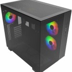 Montech King 65 Pro Gaming Midi Tower Κουτί Υπολογιστή με Πλαϊνό Παράθυρο και RGB Φωτισμό Μαύρο